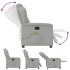 Sillón de masaje reclinable de tela gris