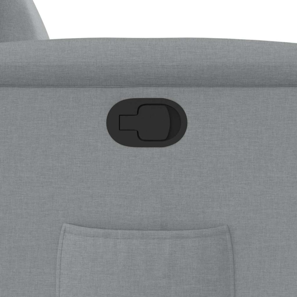 Sillón reclinable de tela gris