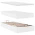 Cama otomana colchón cuero sintético blanco