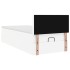 Cama otomana colchón cuero sintético blanco