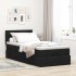 Cama otomana con colchón tela negra 100x200