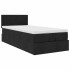 Cama otomana con colchón tela negra 100x200