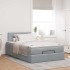 Cama otomana con colchón gris claro 120x200 cm