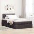 Cama otomana con colchón marrón oscuro 120x200 cm