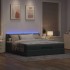 Cama otomana con colchón gris claro 160x200 cm
