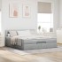 Cama otomana con colchón gris claro 160x200 cm
