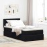 Estructura cama otomana colchón terciopelo negro 90x200