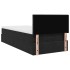 Estructura cama otomana colchón terciopelo negro 90x200