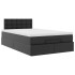 Estructura cama otomana colchón cuero sintético negro