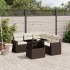 Set sofás de jardín 6 piezas y cojines ratán sintético