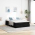 Estructura cama otomana colchón cuero sintético negro