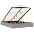 Estructura cama otomana con colchón tela gris claro 140x190