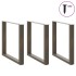 Patas mesa centro forma U 3uds acero natural 80x(72-73)cm