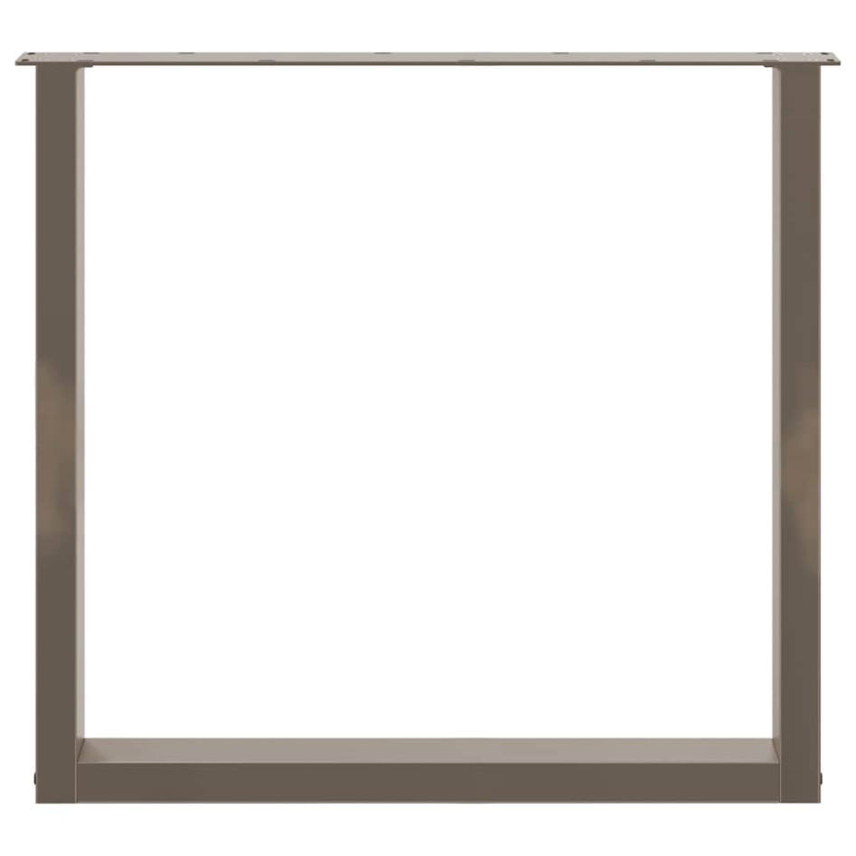 Patas mesa centro forma U 3uds acero natural 80x(72-73)cm