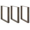 Patas mesa centro forma U 3uds acero natural 90x(72-73)cm acero