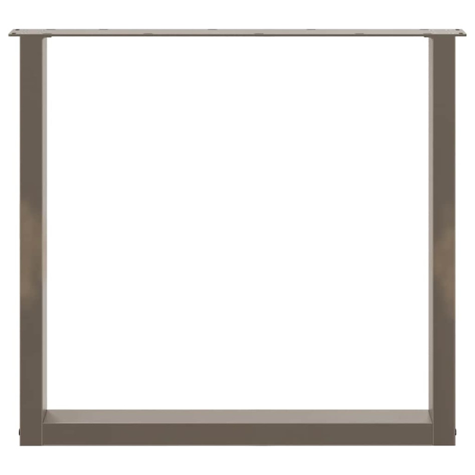 Patas mesa centro forma U 3uds acero natural 90x(72-73)cm