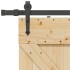 Puerta corredera con herrajes madera maciza de pino 80x210