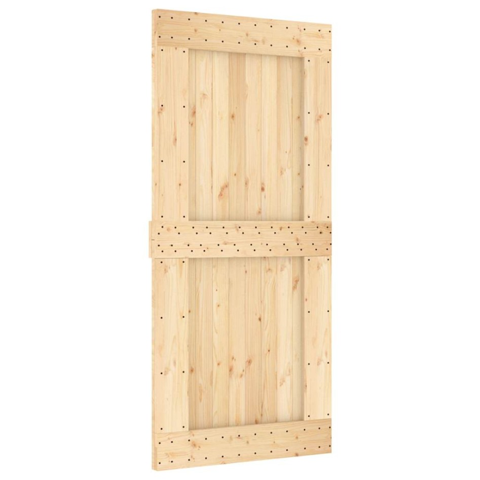 Puerta corredera con herrajes madera maciza de pino 95x210