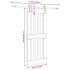 Puerta corredera con herrajes madera maciza de pino 95x210