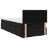 Estructura cama otomana colchón terciopelo negro 90x200