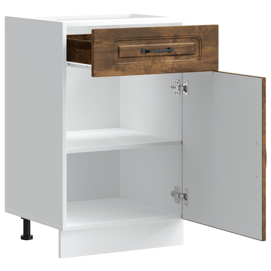 Mueble bajo de cocina Kalmar madera ingeniería de roble