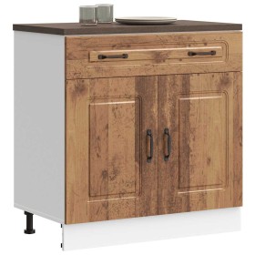 Mueble bajo de cocina Kalmar de madera antigua de