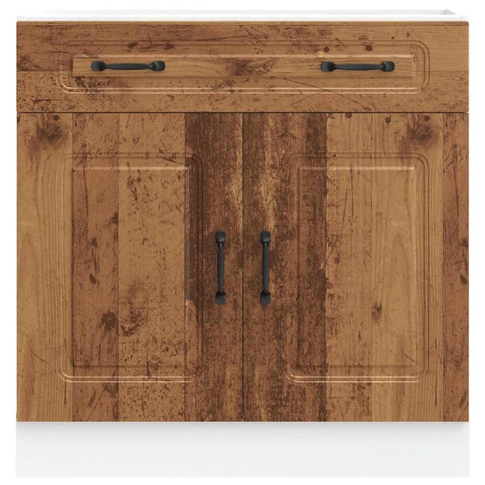 Mueble bajo de cocina Kalmar de madera antigua de
