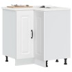 Mueble bajo esquinero de cocina Kalmar madera ingeniería blanca