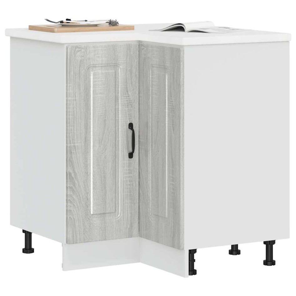 Mueble de cocina esquina Kalmar gris sonoma madera