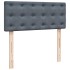 Estructura cama otomana colchón terciopelo gris