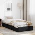 Estructura de cama otomana sin colchón negro 90x190