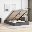 Estructura de cama otomana sin colchón gris 140x200 cm