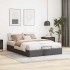 Estructura de cama otomana sin colchón gris 140x200