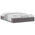 Estructura de cama otomana sin colchón gris 140x200