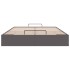 Estructura de cama otomana sin colchón gris 140x200