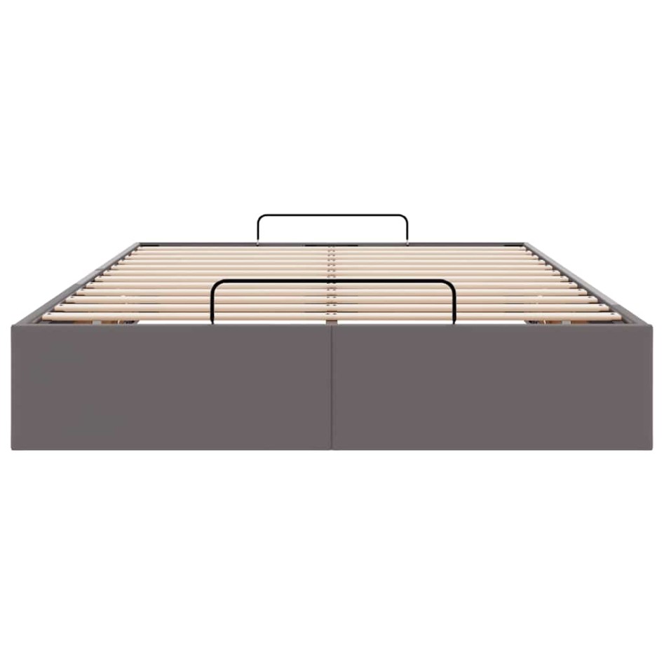 Estructura de cama otomana sin colchón gris 120x200