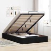 Estructura cama otomana sin colchón tela negro 120x200cm