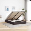 Estructura cama otomana sin colchón marrón oscuro 140x200cm