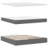 Estructura cama otomana colchón tela gris oscuro 160x200