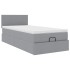 Cama otomana con colchón gris claro 90x200 cm