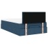 Cama otomana con colchón tela azul 120x200