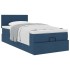 Cama otomana con colchón azul 90x200 cm