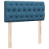 Estructura de cama otomana colchón terciopelo azul