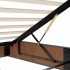 Estructura de cama otomana con colchón terciopelo verde