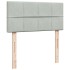 Estructura cama otomana colchón terciopelo gris claro