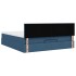 Estructura de cama otomana con colchón tela azul 160x200