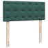 Estructura cama otomana colchón terciopelo verde