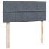 Estructura cama otomana colchón terciopelo gris