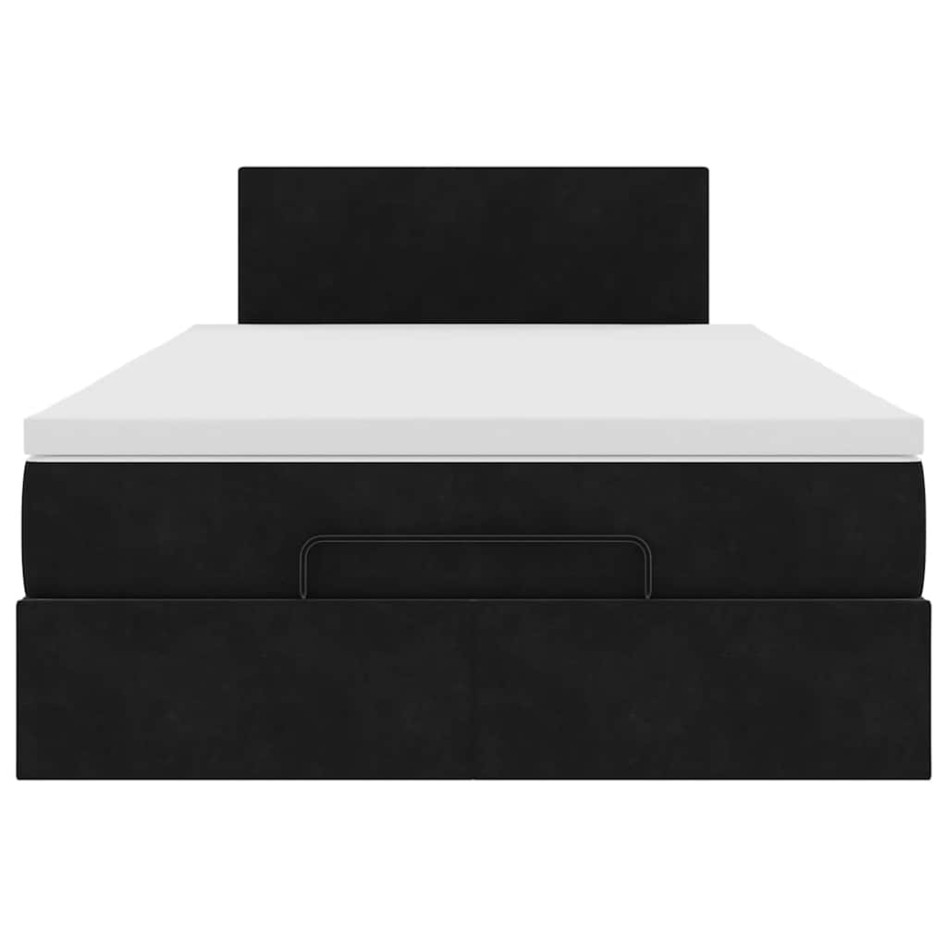 Cama otomana con colchón 120x190 cm terciopelo