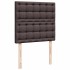 Cama otomana con colchón marrón oscuro 100x200 cm